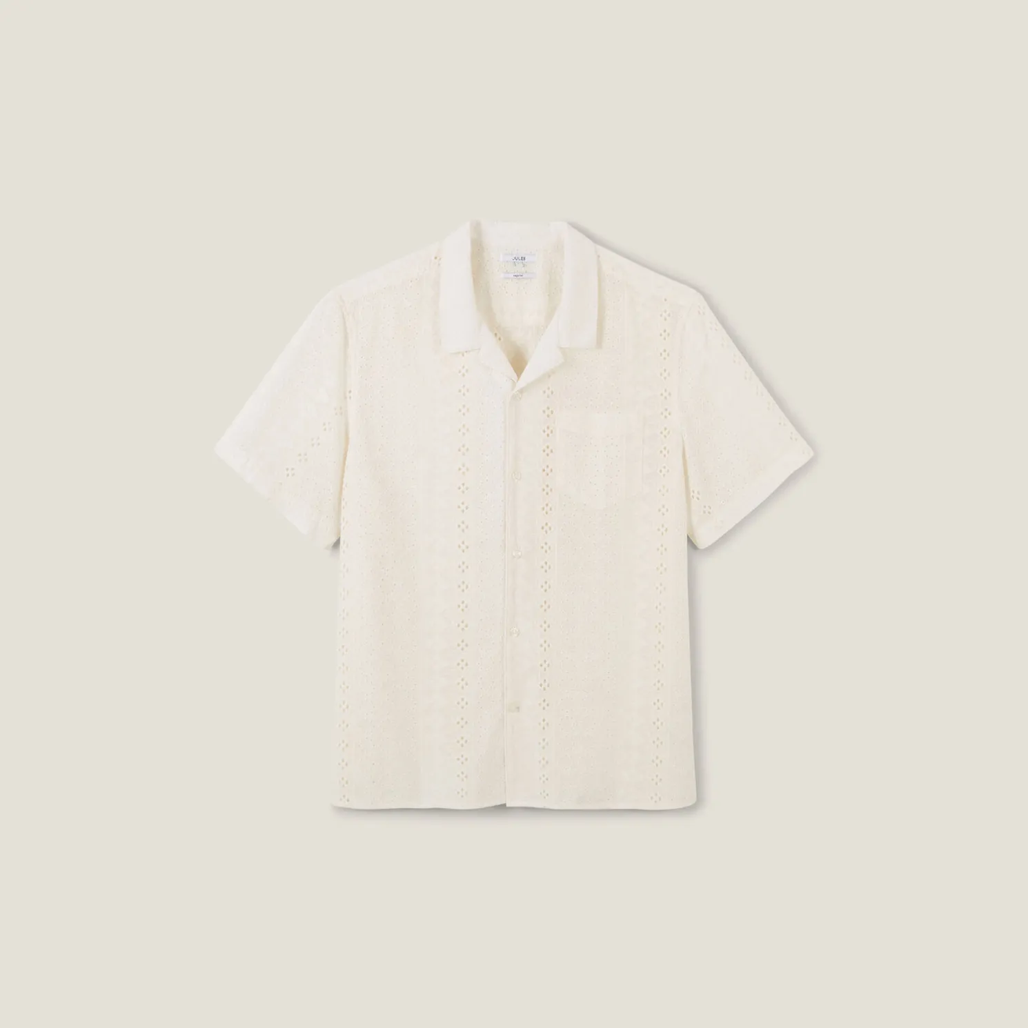 Regular effen hemdje met ajourborduursel