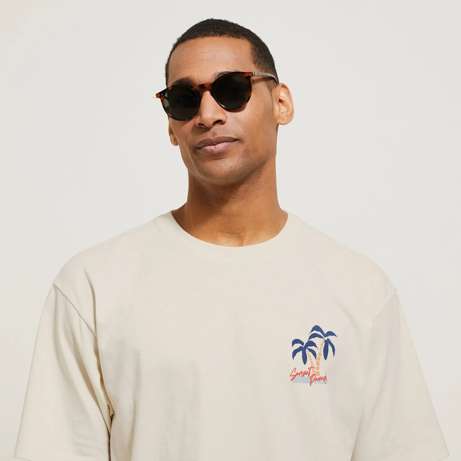 Relax T-shirt met print op voor-en achterkant