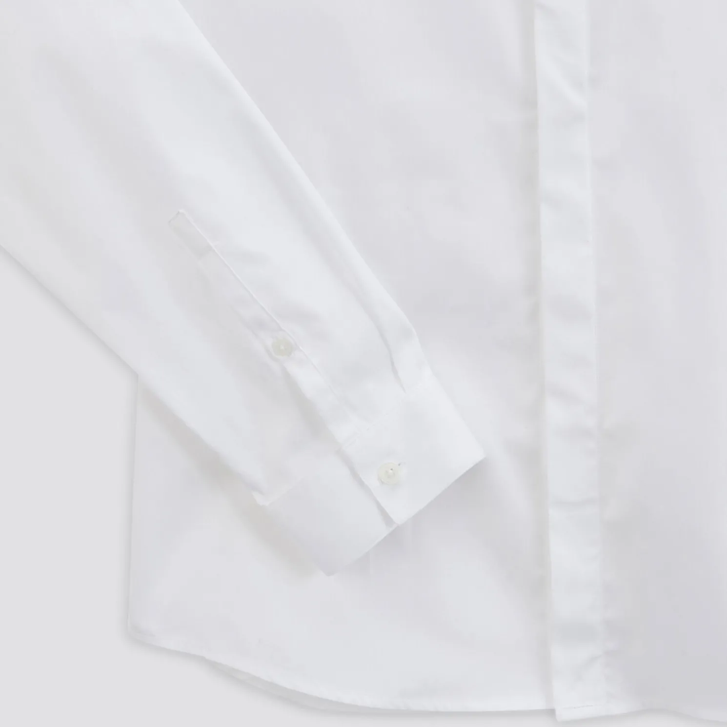 Slim effen hemd in satijnkatoen