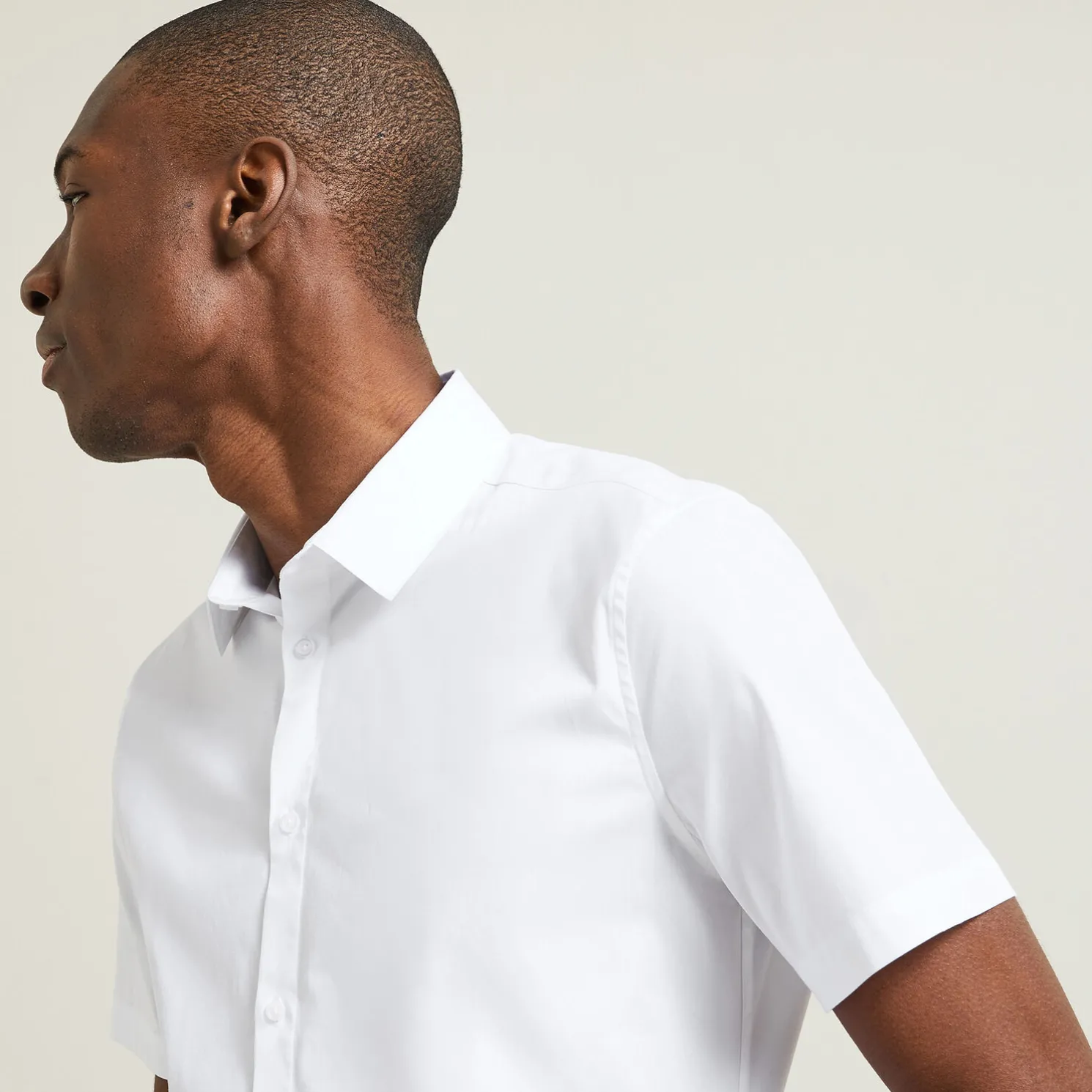 Slim effen hemdje in biologisch katoen