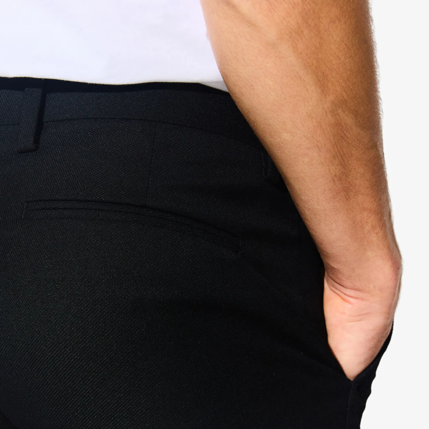 Slim effen kostuumbroek