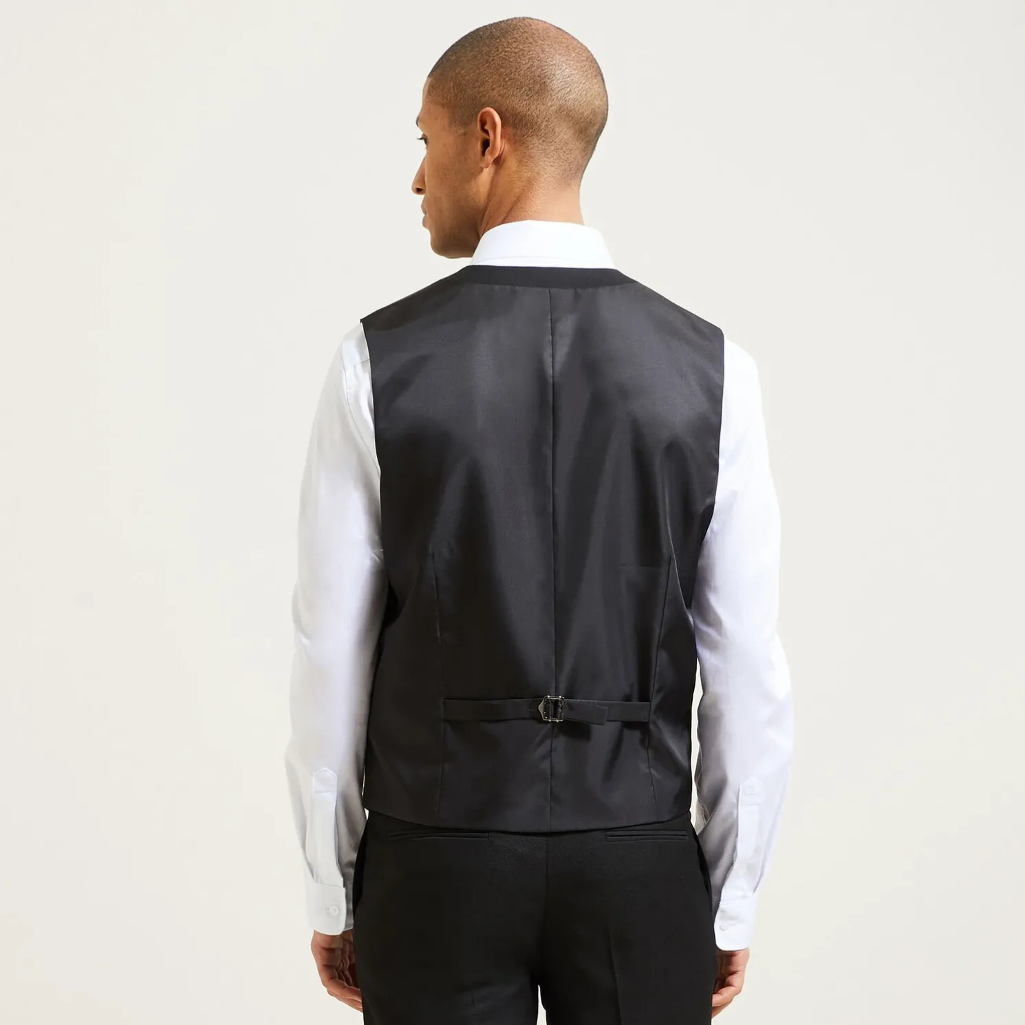 Slim effen kostuumgilet