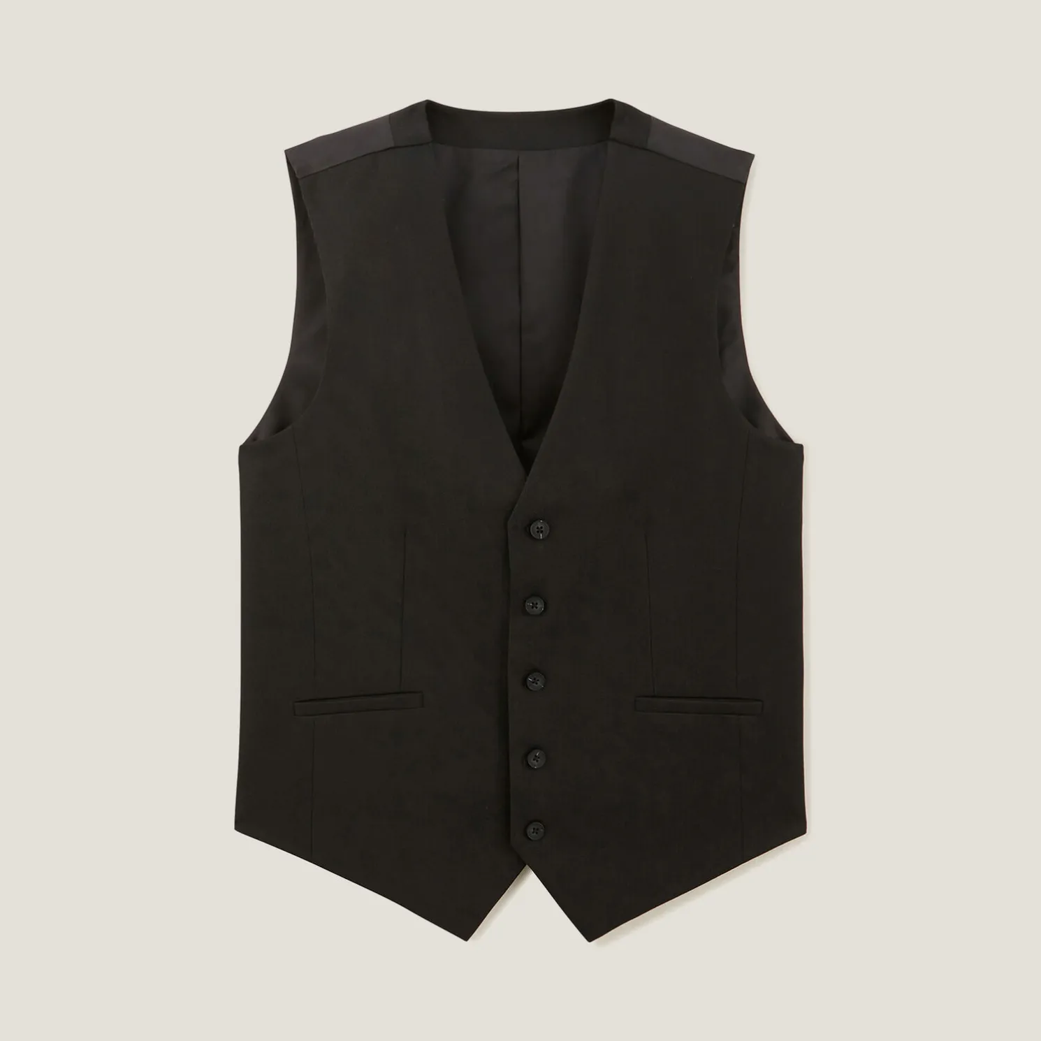 Slim effen kostuumgilet