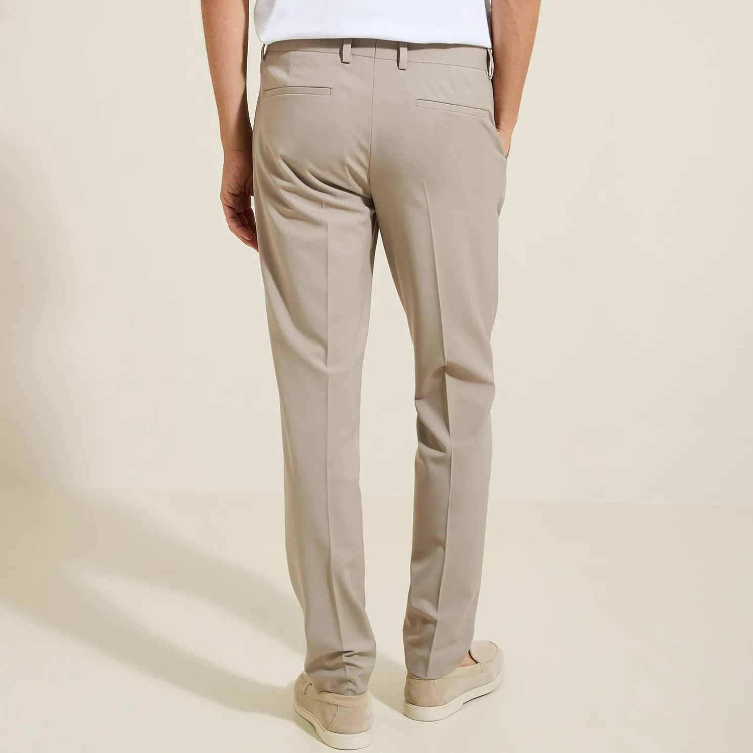 Slim kostuumbroek in twill