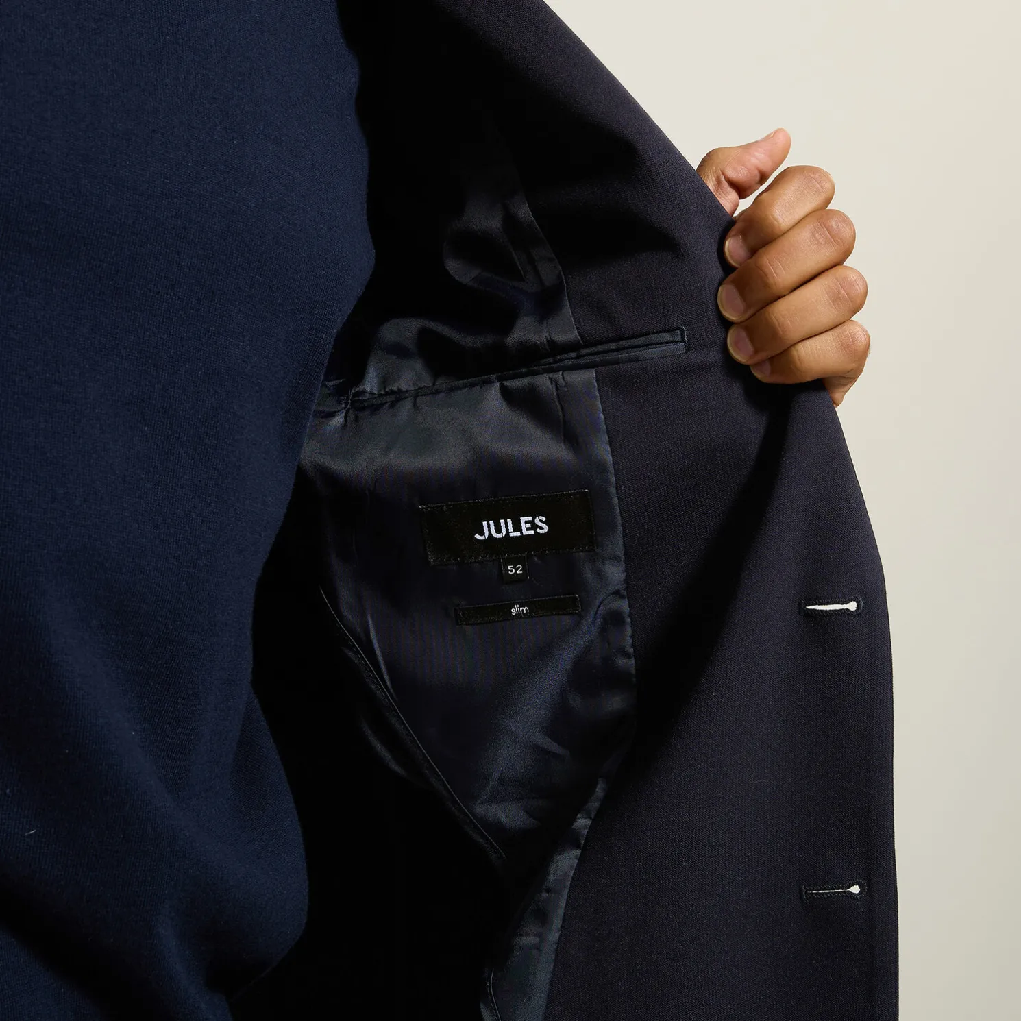 Slim kostuumvest in tricot