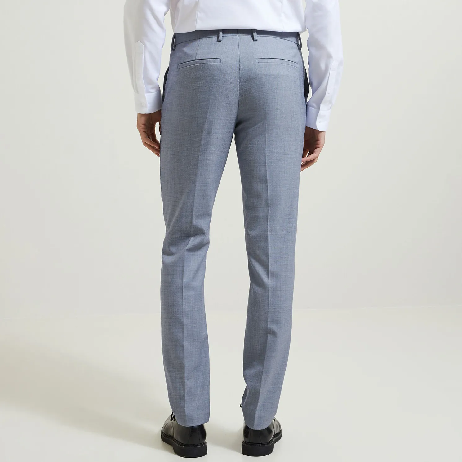 Slim tweekleurig kostuumbroek