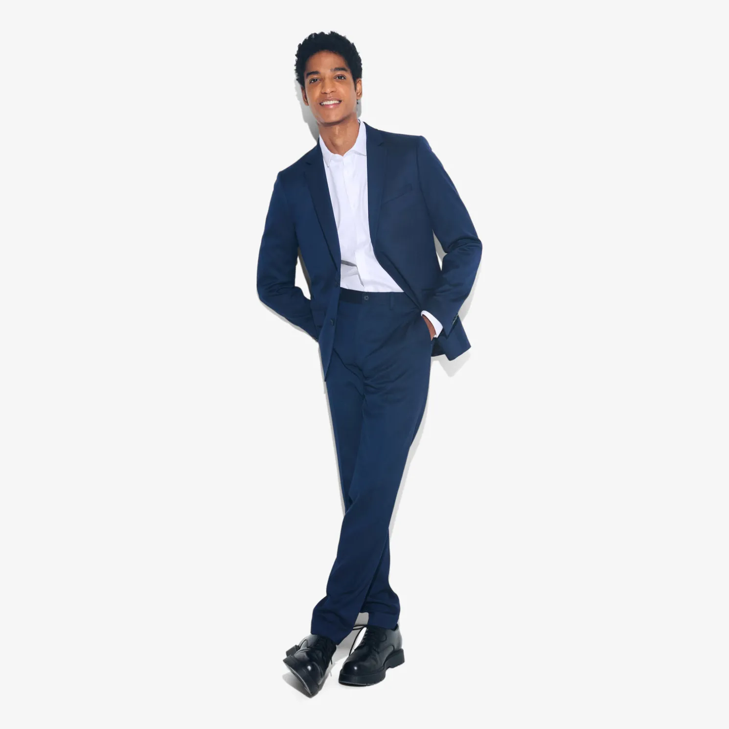 Strijkvrij slim effen hemd in katoen