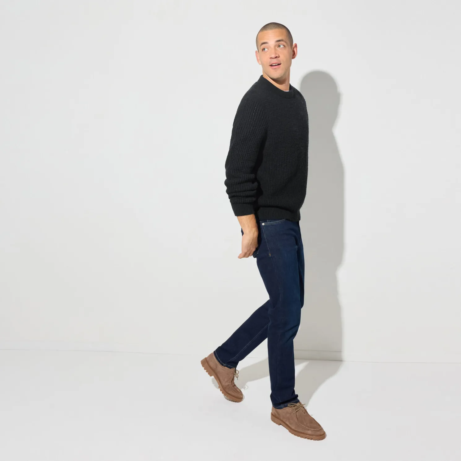 Trui met ronde hals en fantasiestekenpatroon