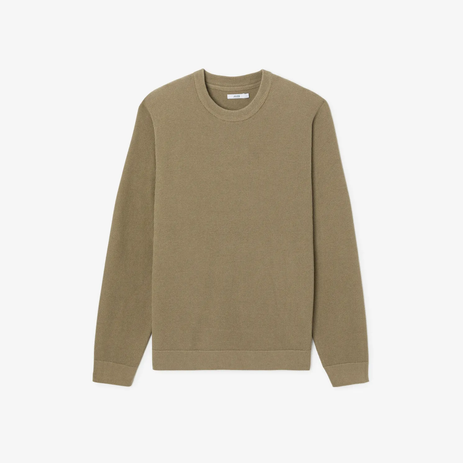 Trui met ronde hals en stekenpatroon