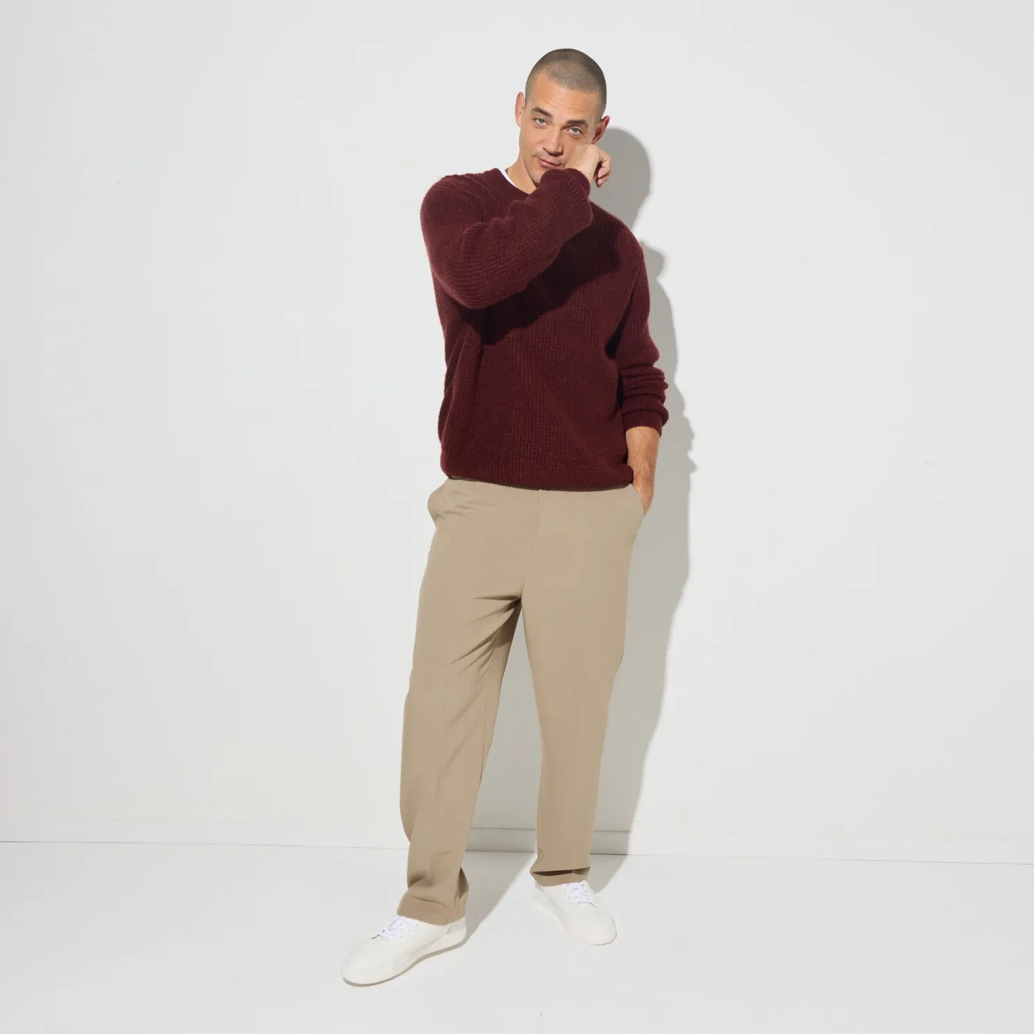 Trui met ronde hals en fantasiestekenpatroon