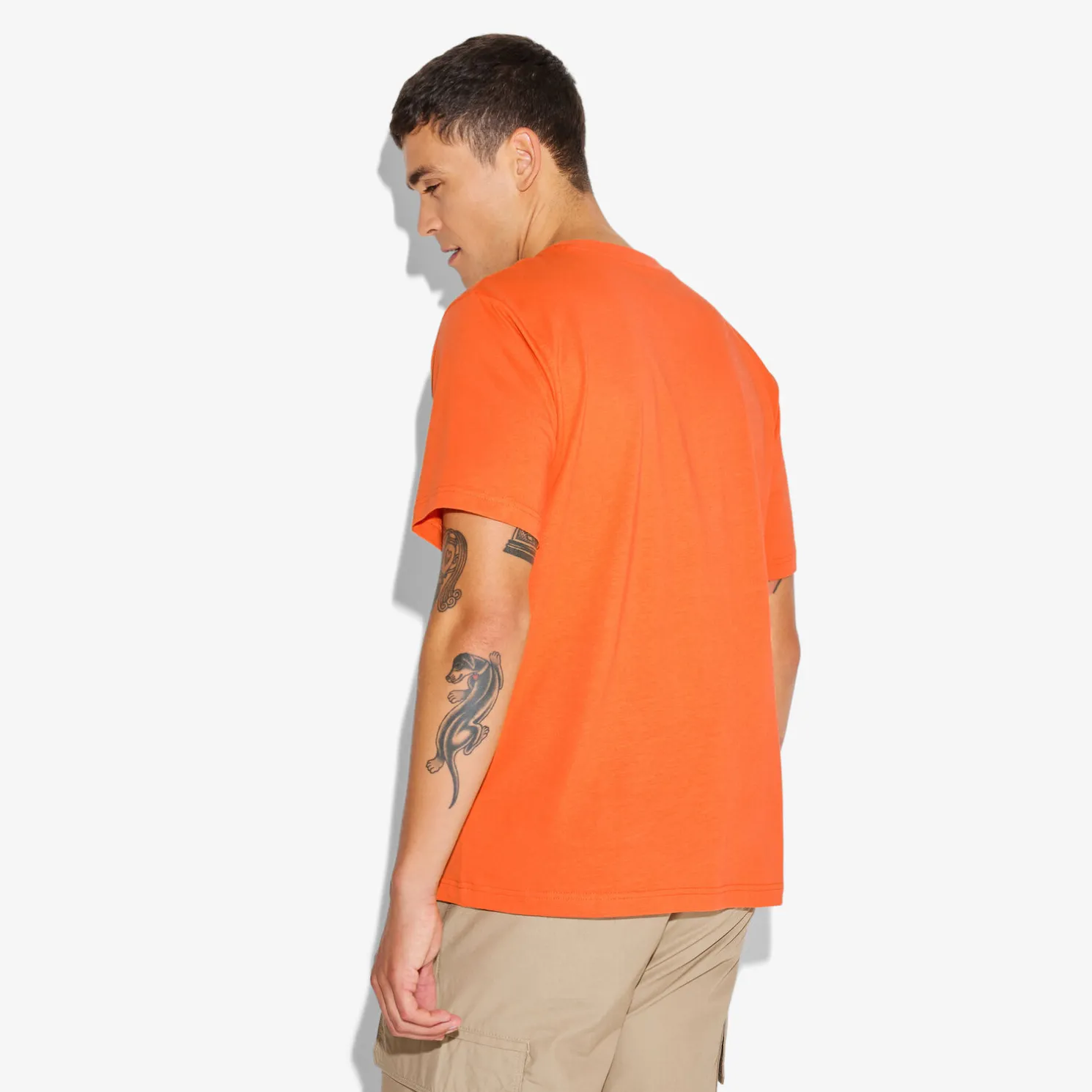 T-shirt met ronde hals en willekeurige print