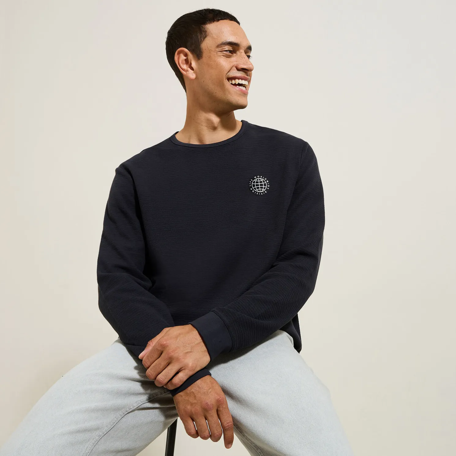 T-shirt met ronde hals en print vooraan