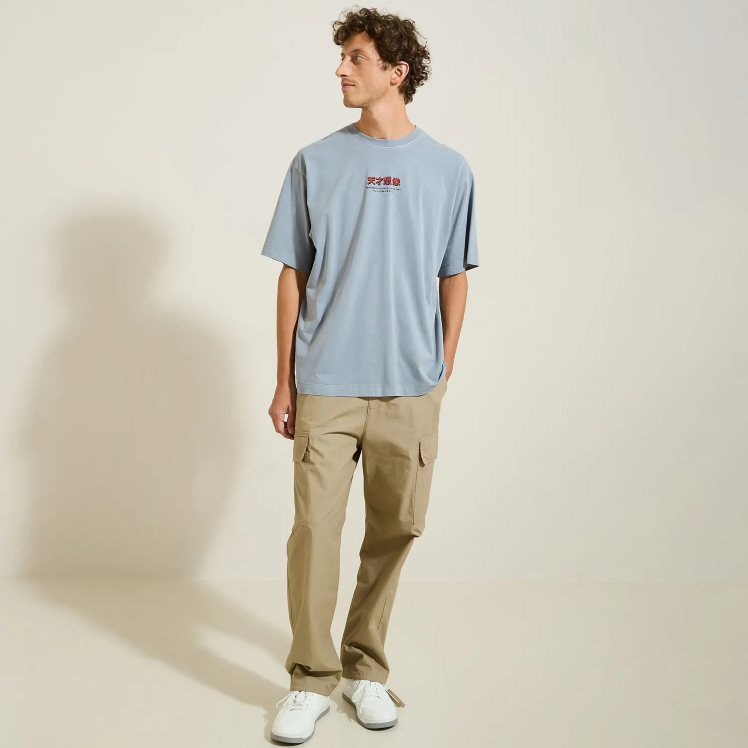 T-shirt met ronde hals en print