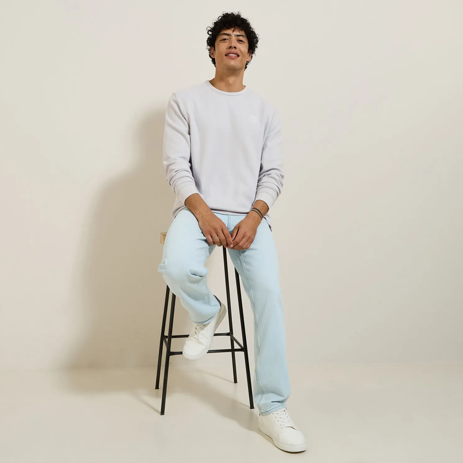 T-shirt met ronde hals en print vooraan