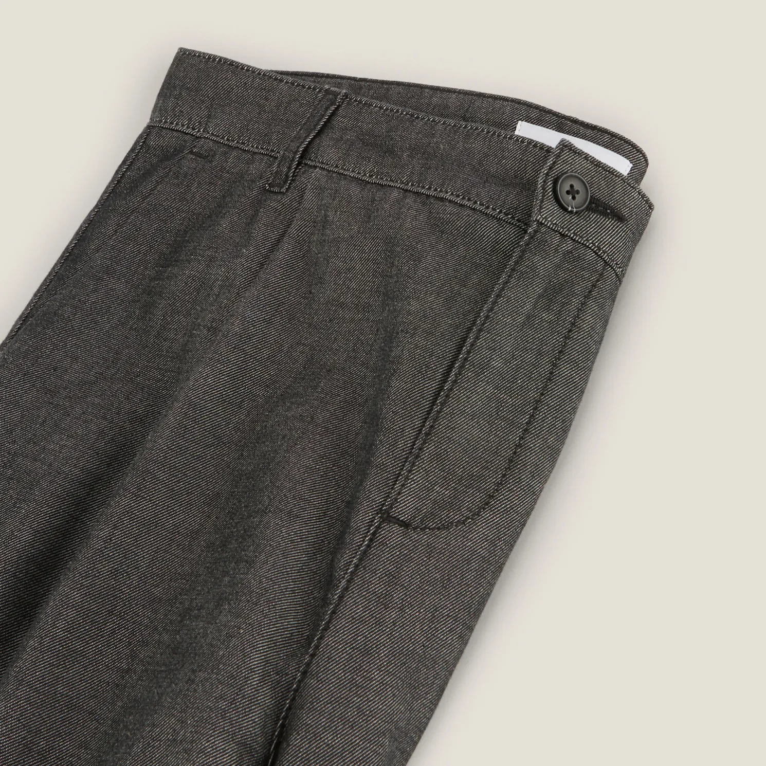 Tweekleurige, relaxte broek in twill