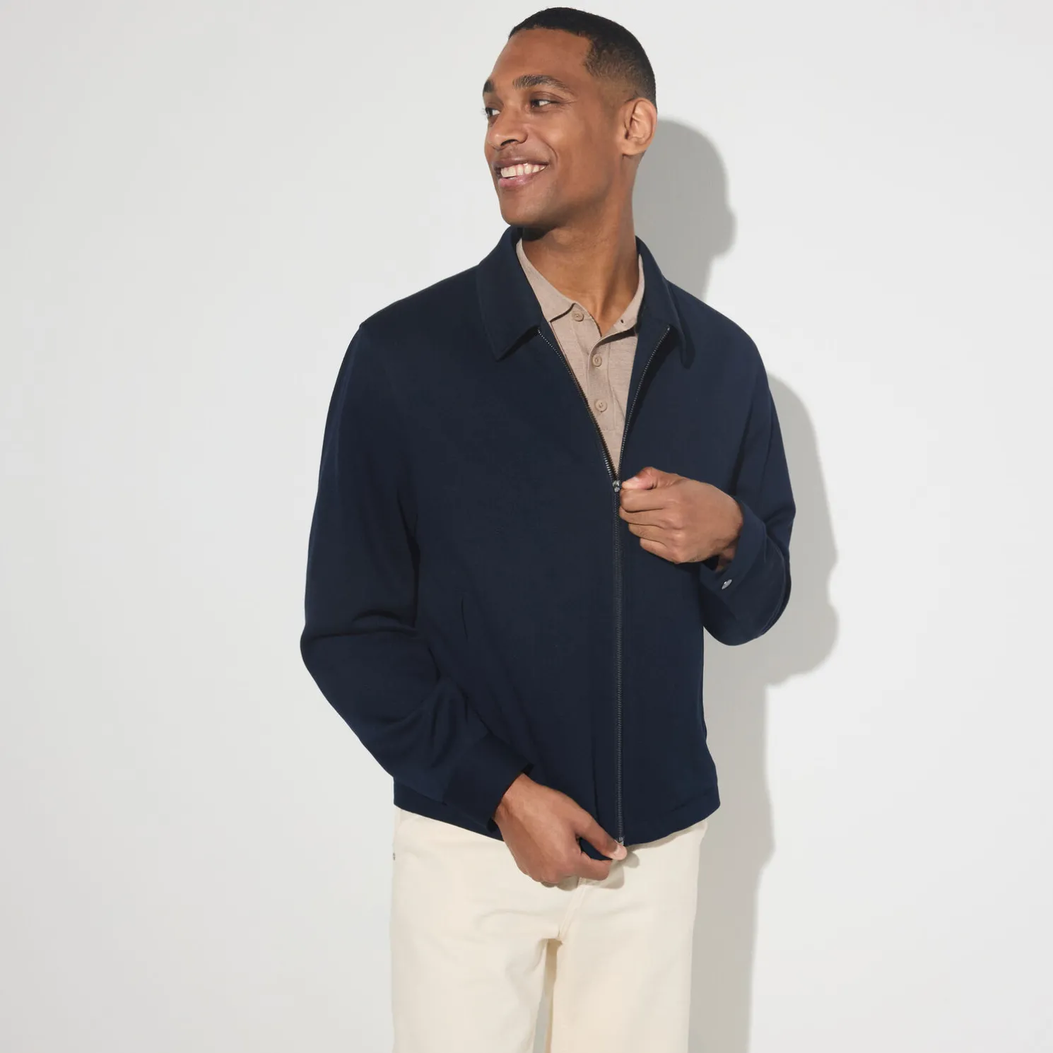 Vest hemdskraag met rits