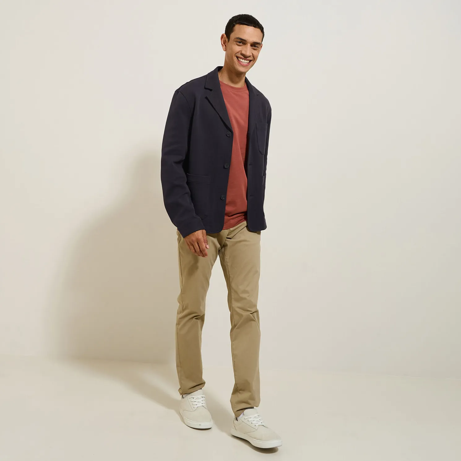 Vest in tricot met boxy snit voor het tussenseizoe