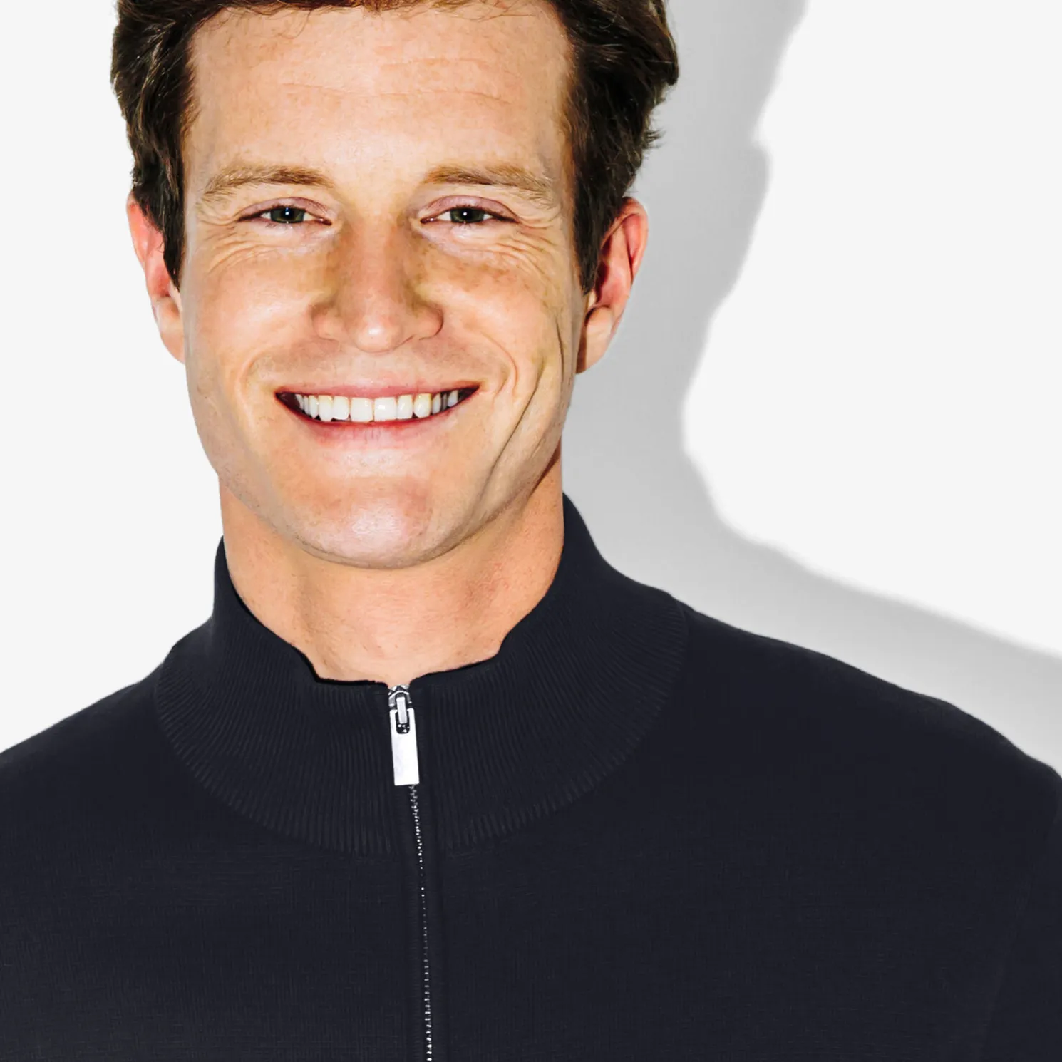 Vest met ristsluiting en opstaande kraag