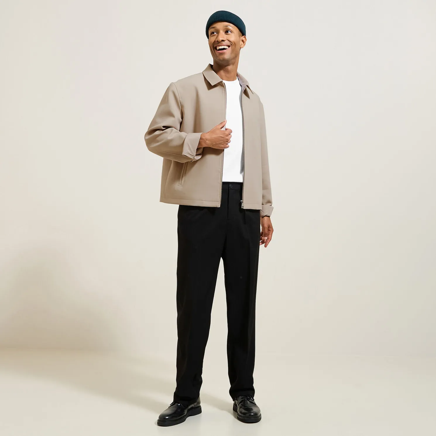 Vest met rits en hemdskraag voor het tussenseizoen