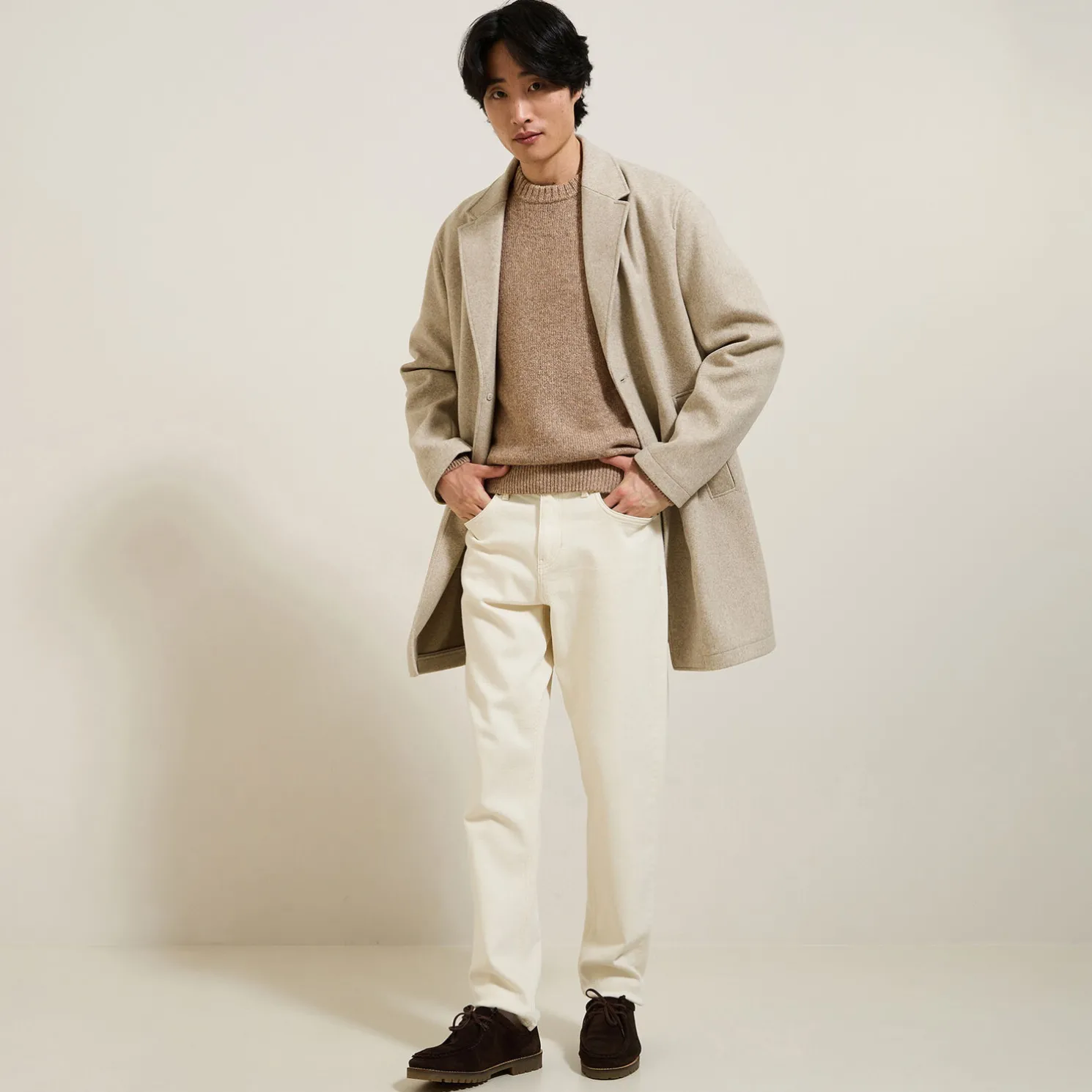 Zachte trui met ronde hals