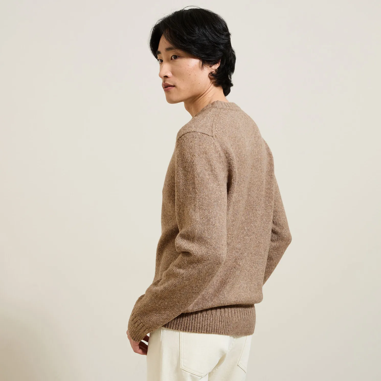 Zachte trui met ronde hals